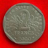 ราคา เหรียญฝรั่งเศส​​ France 2 francs ปี 2000 เหรียญต่างประเทศ (29652159214)