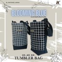 ราคา กระเป๋าใส่แก้วเก็บความเย็น Blooming Blue Tumbler bag 30-40ออนซ์ จากผ้าทวีตและยีนส์ (27728308005)
