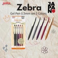 ราคา Zebra Sarasa Clip Gel Ballpoint Pen 0.5mm Vintage Colors Additional Color 5-Pack (56505304673)