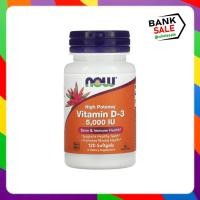 ราคา NOW Foods, Vitamin D-3, High Potency, 5,000 IU, 120 Softgels (26774770308)