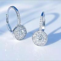 ราคา 925 เงินสเตอร์ลิงแฟชั่นหรูหรา Hoops Dangle ต่างหูผู้หญิงพราว Cubic Zirconia เงินสีเครื่องประดับ Drop Ship (20021897937)