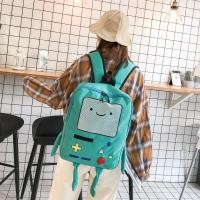 ราคา เครื่องเกม Adventure Time Finn Jake BMO กระเป๋าเป้สะพายหลัง Cartoon Canvas Backpack (25624196546)