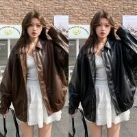 ราคา 【xxavc825h0】แจ็คเก็ตหนังหลวมสไตล์ย้อนยุคฮ่องกงของผู้หญิงแจ็คเก็ตสไตล์รถจักรยานยนต์ใหม่ (54753539150)