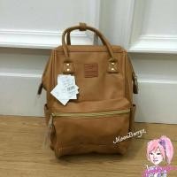 ราคา ANELLO กระเป๋าเป้แบรนด์ MINI Leather หนังนิ่ม ของแท้ สีเบจ (116588948)