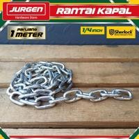 ราคา เหล็กสังกะสี/โซ่เรือ 6 มิล (1/4 นิ้ว) ยาว 1 เมตร เชอร์ล็อกเดิม (44155743062)