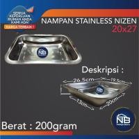 ราคา Nizen ถาดอาหารสแตนเลส 27x20x4ซม. ถาดอาหารสแตนเลส (27412579284)
