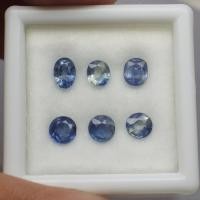 ราคา พลอย ไพลิน แซฟไฟร์ แท้ ธรรมชาติ ( Natural Blue Sapphire ) จำนวน 6 เม็ด หนักรวม 1.95 กะรัต (24833335168)