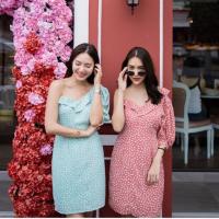 ราคา พร้อมส่ง **สีเขียว เดรสbasicbysita100% ของแท้ ซื้อเอง เดรสไหล่เดียว (5815191586)