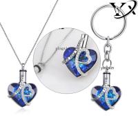 ราคา ประณีตคริสตัลสีฟ้าสุภาพสตรีสร้อยคอกันน้ําเปิดชาดจี้ขวดน้ําหอมเครื่องประดับผมโกศที่ระลึกสร้อยคอแฟนของขวัญ (56151139761)