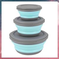ราคา 3ชิ้น/เซ็ตชามชุดซิลิโคนพับกล่องอาหารกลางวันชามพับแบบพกพาซิลิโคนพับชามพับชามสลัดพับได้พร้อมฝาปิด (42766818007)