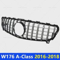 ราคา for W176 A-Class Mercedes Benz A180 A200 A250 A45 AMG Front Bumper Mesh Grille GTR Style 2013 2014 (53805791525)