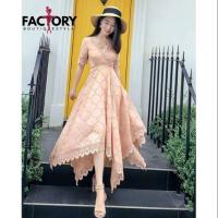 ราคา เดรสลูกไม้ฉลุลาย งานป้าย มีSML (1757272535)