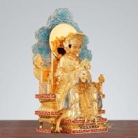 ราคา ☎℡ฮวงจุ้ย รูปปั้นทองสัมฤทธิ์ของแม่พระแห่งราชินีแห่งสวรรค์นำความโชคดีมาสู่เทพเจ้าแห่งท้องทะเล Meizhou Mazu เพื่อความสงบสุ (23484560776)