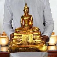 ราคา NMT8 หลวงพ่อพระพุทธโสธร เนื้อเรซิ่นปิดทองทั้งองค์ หน้าตัก5นิ้ว เป็นพระพุทธรูปคู่บ้านคู่เมืองศักดิ์สิทธิ์ (22450416372)