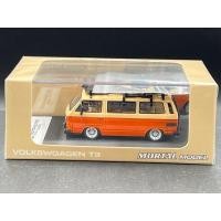 ราคา Mortal 1/64 VW T3 Lowside Diecast Model. Orange + Orange Pink Double Color,Metal Transparent Blue BBS Wheel (49550216831)