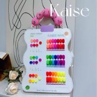 ราคา สีพื้น โทนนีออน set 21 สี มาพร้อมชาร์ตหูหิ้ว ✦ แบรนด์ Kaise ✦ (นีออนไม่เรืองแสง) (27932535933)
