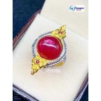 ราคา แหวนพญานาคทองคำ9Kประดับพลอยทับทิมแท้ (7047655086)