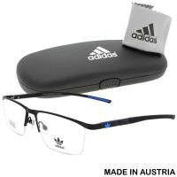 ราคา adidas แว่นตา รุ่น 6253 C-1-2 สีดำโลโก้ฟ้า กรอบเซาะร่อง ขาสปริง สแตนเลส สตีล กรอบแว่นตา Eyeglass Made in Austria (6264422425)
