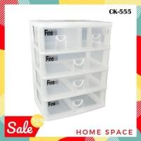 ราคา Keyway กล่องลิ้นชัก 4 ชั้น 5 ช่อง รุ่น CK- 555 (สีขาว) ขนาด 38.7 x 26.4 x 47.9 cm (6616938473)