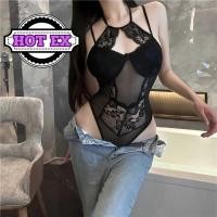 ราคา HOT EX ชุดบอดี้สูทsexy ชุดผู้หญิง sexy ชุดนอนบางโป๊ M-5XL นน40-100KG แต่งลูกไม้ มีบราในตัว ผ้าซีทรูบางๆ S-187 (42453273164)
