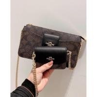 ราคา พร้อมส่ง แท้ % New Coach รุ่น POPPY CROSSBODY IN SIGNATURE CANVAS (COACH C3328) IM/BROWN BLACK (9016153856)