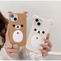 ราคา เคสซิลิโคนนิ่ม ลายการ์ตูนหมีริลัคคุมะ 3D สําหรับ iPhone 11 12 13 14 15 Pro Max (24414182790)
