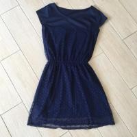 ราคา Used Dress เดรสสั้นแขนล้ำสีกรมท่า เอวยางยืด ผ้าลื่นๆ ด้านหน้าเป็นผ้าลูกไม้ตาข่ายลายหัวใจ Size S (7513555869)