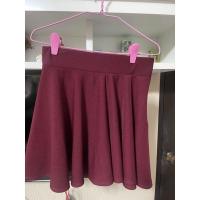 ราคา มือสอง กระโปรงสั้น สีแดงเลือดหมู ผ้ายืดมีซิป (15239557402)