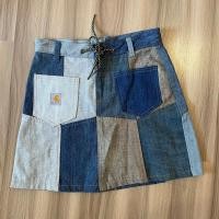 ราคา กระโปรงยีนส์ DIY ใหม่กริป เท่ (25261264632)