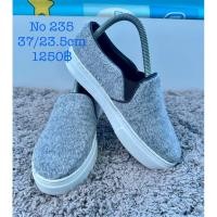 ราคา มือสองสภาพใหม่ CELINE Gray Wool Slip On Size 37/23.5cm (45400797835)