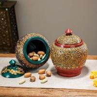 ราคา หม้อปิดทองเดินเส้นติดกระจก หม้อเล็ก กล่องใส่ของ กล่อง โบราณ หม้อ โบราณ ของวินเทจ Casket เปิดฝาได้ หม้อเก็บของ (27887103305)