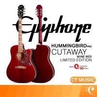 ราคา Epiphone Hummingbird Pro Cutaway Wine Red Limited Edition กีตาร์โปร่งไฟฟ้า กีตาร์โปร่ง (43210757316)