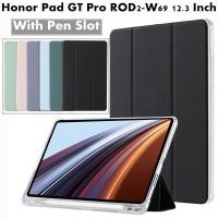 ราคา for Huawei Honor Pad GT Pro ROD2-W69 12.3 Inch 2024 Acrylic Clear Case With Pen Slot Smart Leather Cover for Honor Pad GTPro (28317382480)