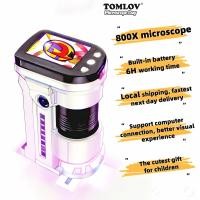 ราคา จอสี 2 '', กล้องจุลทรรศน์ภาพ ดิจิตอลมือถือ 800X สําหรับเด็กชีวภาพแว่นขยาย, แว่นขยายมืออาชีพ, เลนส์กล้องกล้องจุลทรรศน์, (22971187293)
