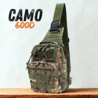 ราคา CAMO 600D กระเป๋าคาดอก สีเขียวจุด กระเป๋าสะพายข้าง ทหาร แคมป์ปิ้ง เดินป่า (57406107669)