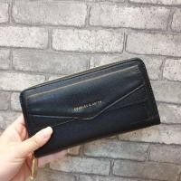 ราคา CHARLES & KEITH DUO-CLOSURE WALLET แท้%หนังคาเวียร์<outlet> (1690787412)