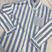 ราคา (Used) พร้อมส่ง เสื้อเชิ้ต ลายทาง สมอเรือ PORTLAND cotton 100% (28414582817)