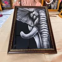 ราคา กรอบรูปภาพมงคล ภาพวาด ภาพช้าง งานวาด ตกแต่งบ้าน ร้านค้า เสริมฮวงจุ้ย ภาพมงคลเรียกทรัพย์ (22151883384)
