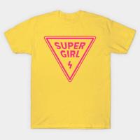 ราคา เสื้อยืด Vintage Supergirl T-Shirt แท้ Cotton 100% ใส่เดินทาง เกาหลี สีดำ สีพื้น เสื้อกีฬา (42615141675)