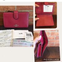 ราคา Coach กระเป๋าตังค์ใบสั้น 2 พับ มีสายยูกระดุม (1943537362)