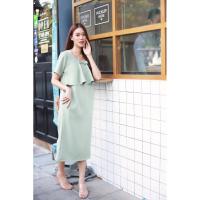 ราคา Green Barbie Dress เดรสให้นมแบบแหวก ดีไซน์น่ารัก เหมือนมีผ้าคลุมให้นมในตัว ให้นมได้ทุกที่ไม่ต้องกลัวโป๊ (5579935778)