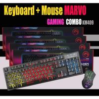 ราคา KEYBOARD AND MOUSE MARVO รุ่น KM409 / สีรุ้งGaming Combo (3167498237)