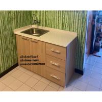 ราคา เค้าเตอร์ขนาด120cm.ไม่รวมตู้แขวนท็อปหินแกรนิตขาว(หินเทียม)***ไม้HMRกันชื้นปิดผิวpvc (42975847282)