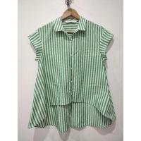 ราคา เสื้อมือสองZARAเชิ้ตแขนกุดสีเขียวของแท้100% (19703943069)