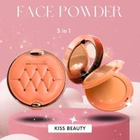 ราคา แป้งพัฟ KISS BEAUTY FACE POWDER​ เนื้อแป้งละเอียด แป้งพัฟ 2 ชั้น ดูดซับความมันส่วนเกิน 81373-03 (21490131229)