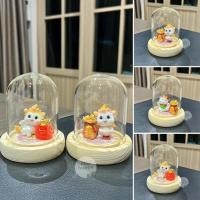 ราคา โมเดลตุ๊กตา ตุ๊กตาเรซิ่น มังกร แมวกวัก เฮงเฮง ของมงคล + กล่องใสสี่เหลี่ยมขนาด 5x5 เซ็นติเมตร เเละถาดรองไม้ minitree89 (25265501129)