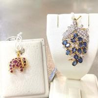 ราคา จี้พลอยแท้ เพชรแท้ เกรดพรีเมียม ทองแท้18k (26053473195)