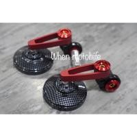 ราคา กระจกปลายแฮนด์ เคฟล่า ขามิเนียม วงกลม สีเเดง (6463282178)