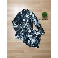 ราคา Set เสื้อสูทแขนยาว + กางเกงขาสั้น งานป้าย S M L (3635929431)