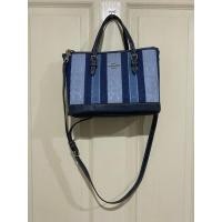 ราคา กระเป๋าครอสบอดีcoachลายทางน้ำเงินฟ้ามือ2ของแท้ (27135990874)